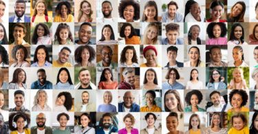 Diverse people faces