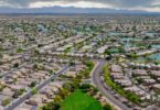 Suburbs aerial view