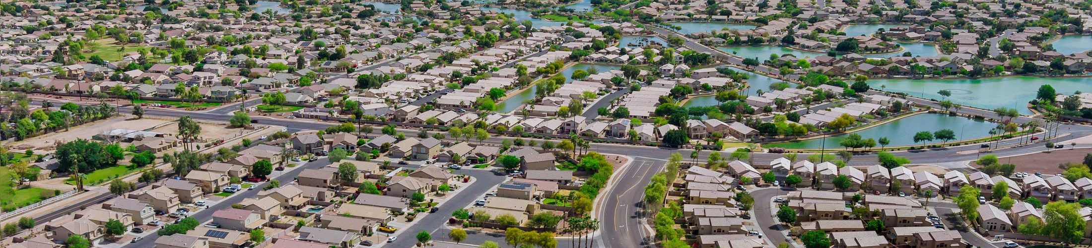 Suburbs aerial view