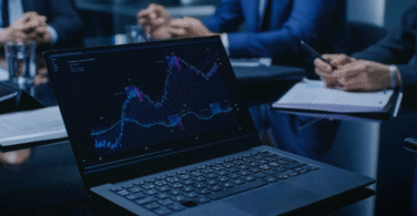 Computer open financial charts