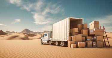 Moving boxes desert