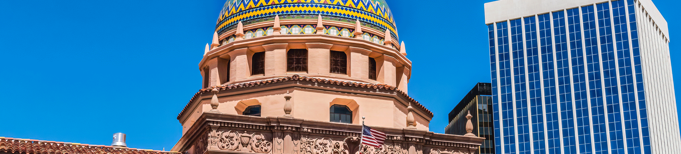 Tucson downtown pink building